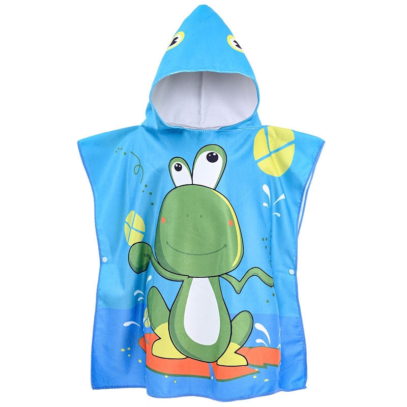 Poncho Infantil Atoalhado Praia com Capuz Menino