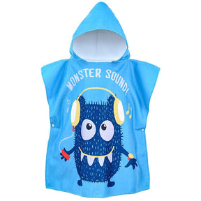 Poncho Infantil Atoalhado Praia com Capuz Menino