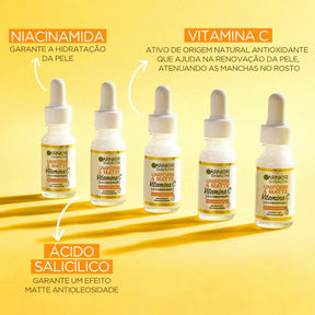 Sérum Facial Antimarcas Garnier Uniform & Matte Vitamina C, 15ml