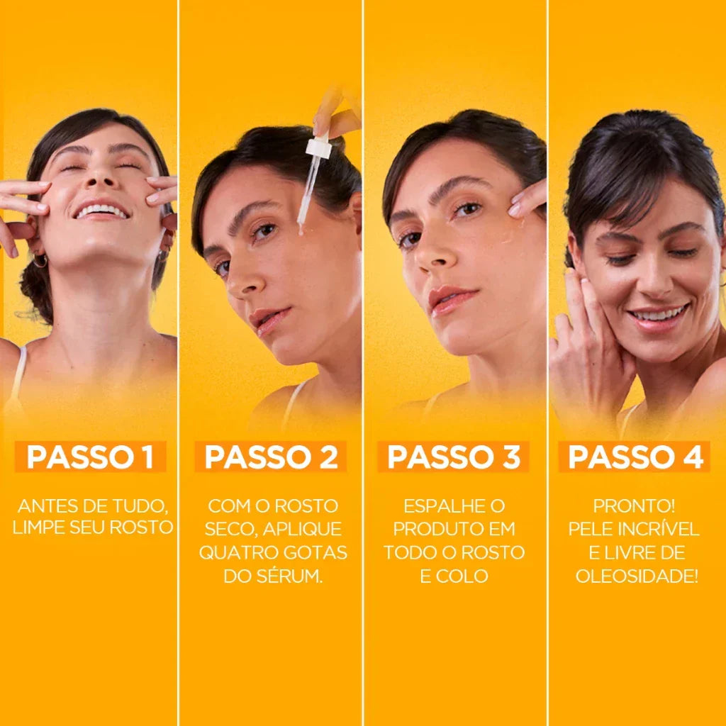 Sérum Facial Antimarcas Garnier Uniform & Matte Vitamina C, 15ml