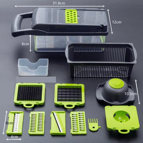 Profissional Multiuso Cozinha Slicer Aço Inox 14 em 1