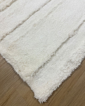 Tapete Lavável de Algodão Listras Cru