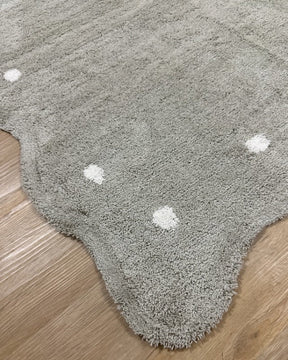 Tapete Lavável de Algodão Doce Ondas Bege