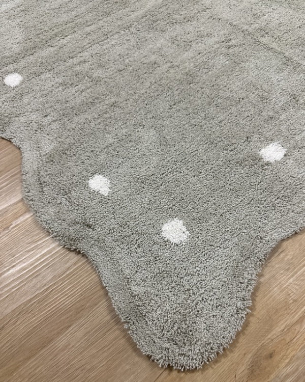 Tapete Lavável de Algodão Doce Ondas Bege