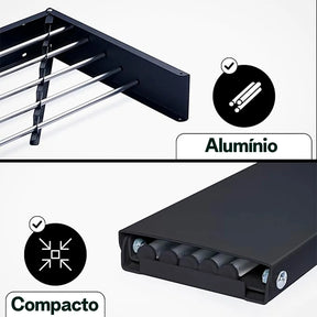 Varal Mágico Retrátil de 1 Metro com 6 Varetas | Design Compacto | Pague 2 e Leve 3