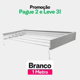 Varal Mágico Retrátil de 1 Metro com 6 Varetas | Design Compacto | Pague 2 e Leve 3