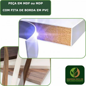 Armario Despensa Branco/Freijo Projemob