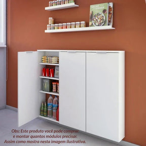 Armario Despensa Branco/Freijo Projemob