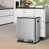 Lixeira dupla em aço inox