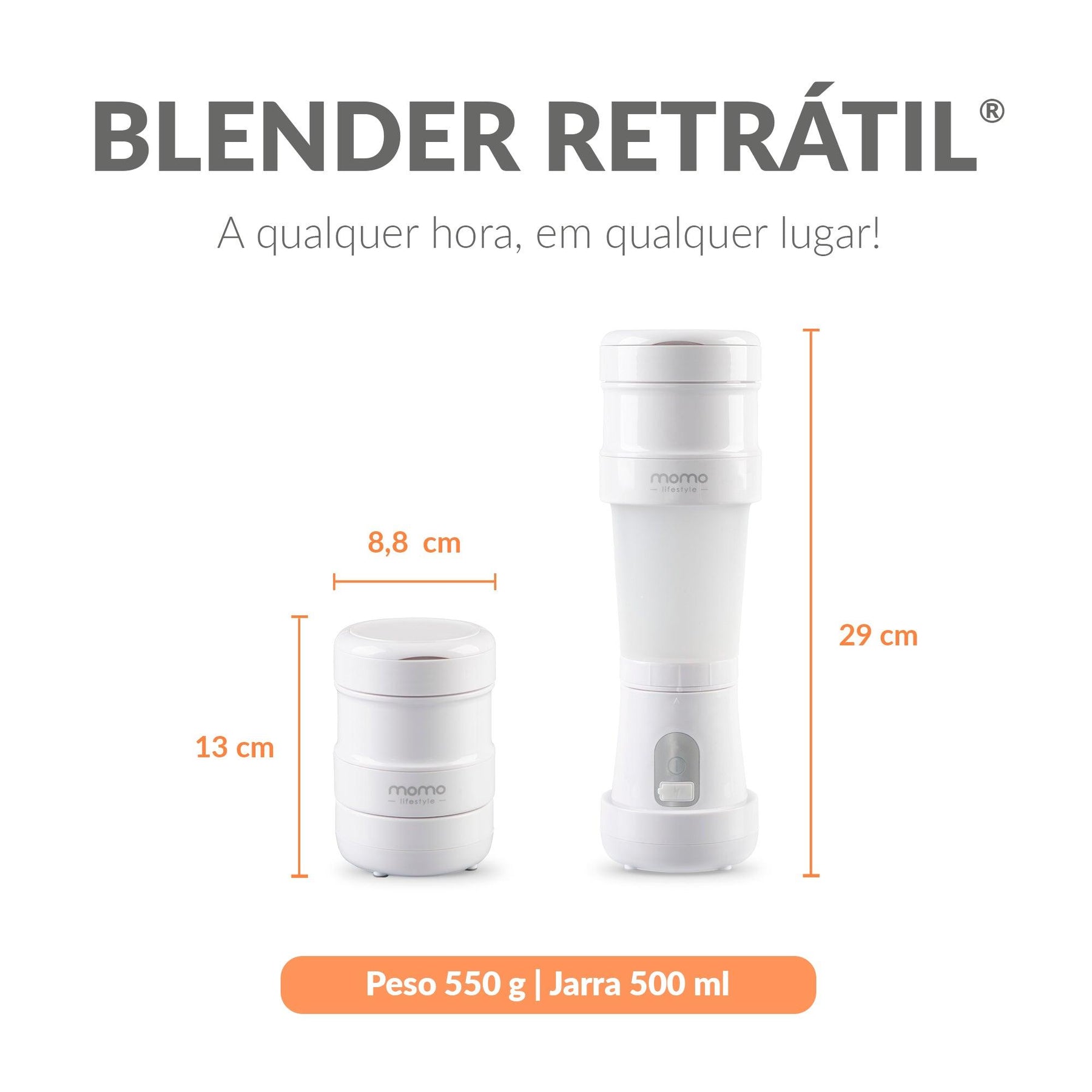 Blender Retrátil, liquidificador portátil | Loja Momo