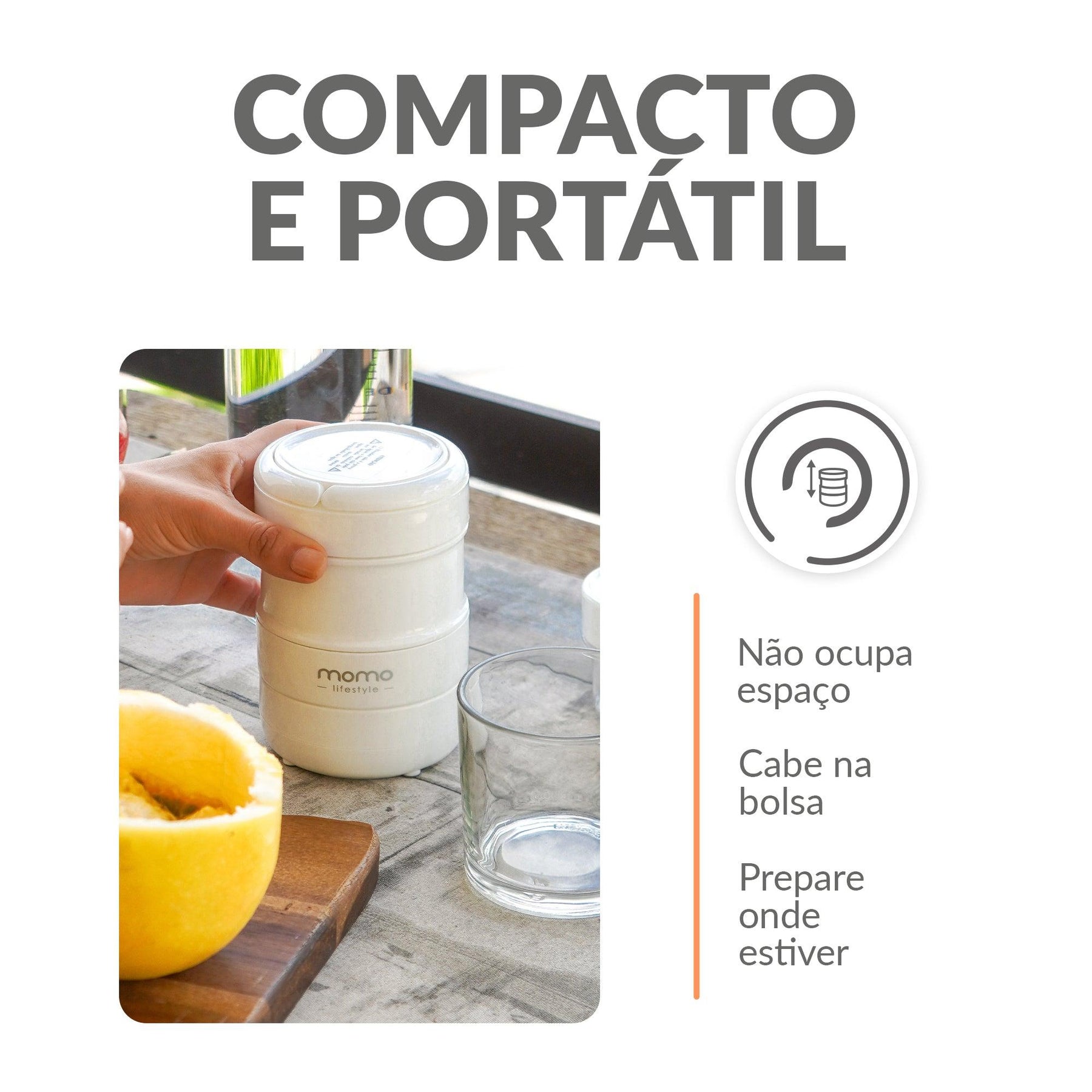 Blender Retrátil, liquidificador portátil | Loja Momo