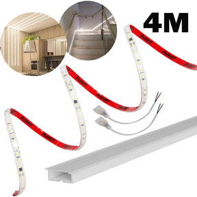 Kit de 3 Perfil Led Embutido de 3m [TOTAL 9m]