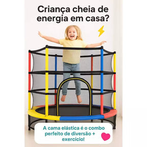 Cama Elastica Infantil Pula Pula C/ Rede de Proteção