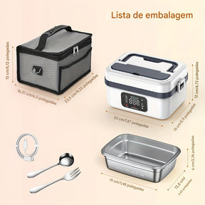 Marmita de aço inoxidável com visor digital