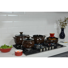 Jogo de Panelas de Cerâmica New Premier Joy 5 Peças Chocolate + Brinde Ceraflame