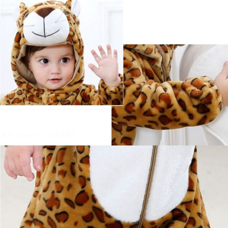 Macacão Inverno Bebê com Capuz Divertido Bichinhos