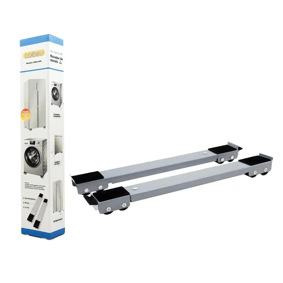 Suporte com Rodas e Travas para Móveis e Eletrodomestico Pesados - MaxiMove Pro