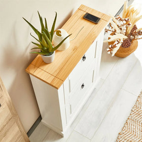 Sapateira Madeira 2 Portas Basculantes 10 Pares Rústico