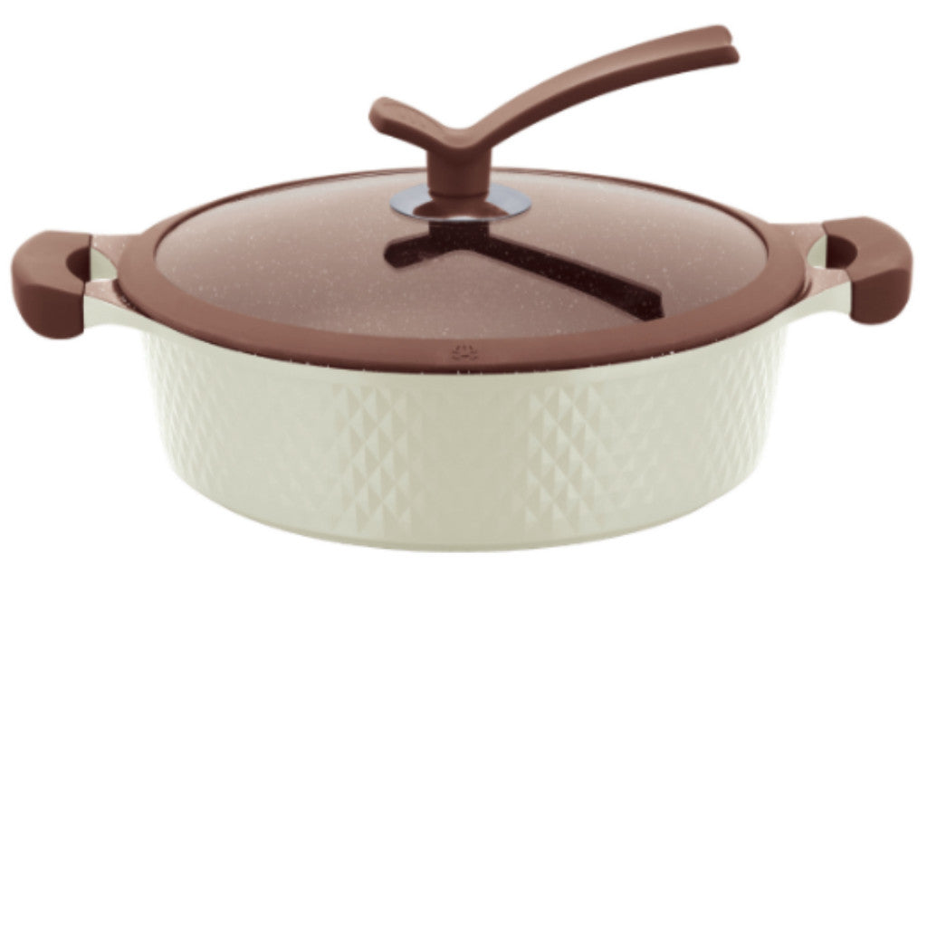 Conjunto de Panelas Revestido em Cerâmica Aluminio Antiaderente Frigideira Caçarola