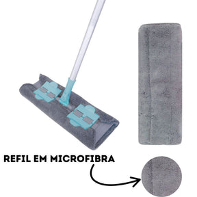 Rodo Mop Chenille Vassoura E Pano Em Microfibra Mope Rodo de Limpeza Esfregão 2 em 1