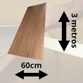 Revestimento Mdf Formica Louro Freijo Masisa Arauco 3m x 60cm Acabamento Resistente Moveis