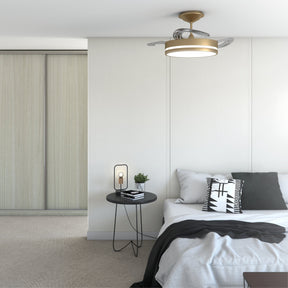 Ventilador de Teto com Controle Remoto Retrátil 3 Pás Bivolt Aliseu