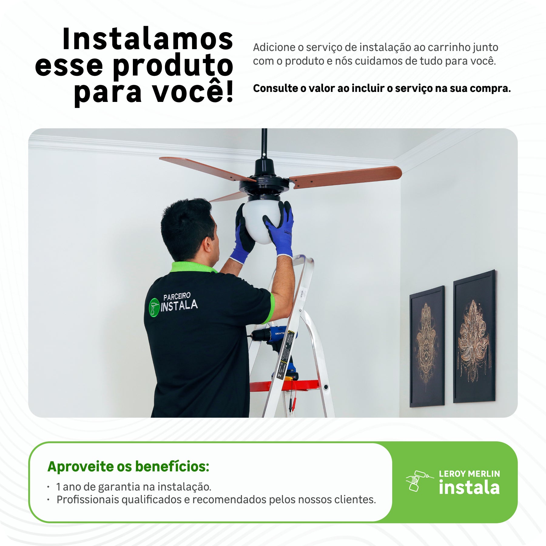 Ventilador de Teto com Controle Remoto Retrátil 3 Pás Bivolt Aliseu